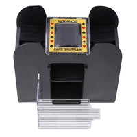 1 x RAW Customer Returns Electric Card Shuffler, Automatic Shuffler Cards Electric Card Shuffler for Rummy Poker Card Shuffler for 6 Decks, for Children Adults Grandparents Perfect Shuffling Break - RRP €42.89