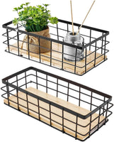 1 x RAW Customer Returns Callstick 2 Packs Metal Storage Basket with Base, Decorative Baskets for Home Storage, Wire Basket for Organizing Small Tableware - RRP €22.18