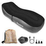 1 x RAW Customer Returns Besttrip self-inflating sofa, air mattress and sofa bed with portable air pump Black  - RRP €59.99