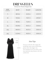 1 x RAW Customer Returns DRESSTELLS Women s Formal Dresses Wedding Guest Chiffon Cape Sleeve Bridesmaid Dresses Evening Dresses Black 3XL - RRP €66.99