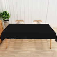 1 x Brand New Aoihrraan Black Rectangular Polyester Fabric Tablecloths Washable Oblong Tablecloth for Home Party Dining 6 to 8 Seater for Kitchen Wedding Birthday Anniversary Decoration 178 x 229 cm - RRP €33.99