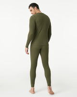 1 x Brand New LAPASA Men s Premium Waffle Knit Thermal Underwear Set, Thermal Top Long Johns Underwear Set Thermoflux M60 , Dark Green, S - RRP €31.7