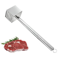 1 x RAW Customer Returns FxindX Meat Hammer, Meat Tenderizer Made of Stainless Steel, Steak Tenderizer Stainless Steel, Kitchen Knocking, Steak Hammer, Meat Tenderizer, Make Soft Schnitzel Steak Chicken Pork Mutton - RRP €14.99