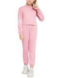 1 x RAW Customer Returns Arshiner children s clothing set, girls suit, sports suit, jogging suit, tracksuit, clothing set, two-piece leisure suit, 110, 116, pink, 120 - RRP €24.0