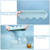 1 x RAW Customer Returns WIBIMEN Large Ice Cube Tray, 2.5 inch Whiskey Ice Mold, 2 Pack Sphere Mold with Container and Tongs, Leak Proof Round Ice Cube Mold, Easy Fill and Remove Ice Ball Maker for Whiskey, - RRP €38.64