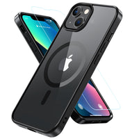 13 x RAW Customer Returns BESINPO Magnetic Cover iPhone 13 Cover iPhone 14 6.1 Inch with Protective Tempered Glass, Compatible with MagSafe, Shockproof Case Military Protection Bumper Cover iPhone 13 14 - Black - RRP €127.79