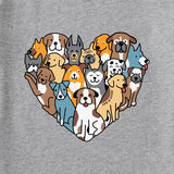 8 x Brand New Life Is Good Women s Heart of Dogs Crusher Tee Large, Heather Grey  - RRP €120.96