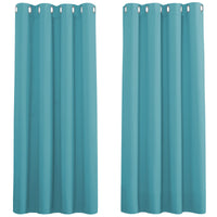 1 x RAW Customer Returns PONY DANCE Blackout curtains for children s room, eyelet curtain, set of 2, heat-insulating curtains, opaque thermal curtain with eyelets, H 175 x W 140 cm, light blue - RRP €36.95