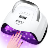 2 x RAW Customer Returns NAILGIRLS LED UV Lamp Nails, 168W LED Nail Lamp with 4 Timer 42 Light Beads Gel Nails Lamp UV LED with Auto Sensor LCD Display, LED UV Nail Lamp for Gel Nails Finger Toenail Nail Dryer - RRP €32.26