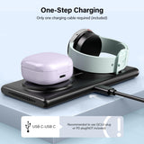 1 x RAW Customer Returns SwanScout Inductive Charging Station for Samsung Watch 7, SwanScout 502S, 2 in 1 Wireless Charger for Samsung S24 Ultra S23 Note 20 Z Flip 6, Wireless Charger for Galaxy Watch Ultra 7 6 5 4, Buds 3 Pro - RRP €30.59