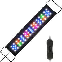 1 x RAW Customer Returns Zingbabu Aquarium Lamp, 20W RGB Full Spectrum LED Lighting for Aquariums, Super Thin Aquarium Lighting, 40-60CM Aluminum Alloy Extendable Brackets Aquarium Light - RRP €16.13