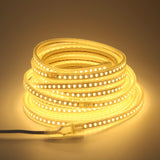 1 x RAW Customer Returns pcning 8M LED Strip 230V direct connection 3000K warm white strip, SMD 5730 120 leds m IP67 waterproof stripes tape with EU plug warm white, 8  - RRP €66.28