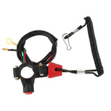 1 x RAW Customer Returns Engine Stop Switch, Outboard Engine Switch Off-Road Universal Wiper Switch Engine Emergency Stop Button Switch with Lanyard for ATV and Motorcycles - RRP €11.81