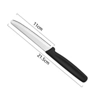 1 x RAW Customer Returns HOHSCHEID steak knife set 6 pieces, stainless steel steak cutlery set fine serrated steak knife black - RRP €11.09