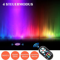 1 x RAW Customer Returns GdjRttk 4PCS RGB LED Par Spotlights, 72W Stage Light with Remote Control and DMX 7CH, 36 LED Par Spotlights with 7 Lighting Modes for Disco Parties Bar Halloween Christmas - RRP €94.99