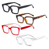 1 x RAW Customer Returns Eyekepper 4 Pairs Ladies Reading Glasses - Oversized Square Readers Design for Women - RRP €24.08