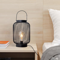 1 x Brand New JHY DESIGN Large Hanging Lamp Battery Operated 28cm High Lantern Style Table Lamp with 6 Hour Timer for Hallway Living Room Gift Party Garden Outdoor Cylinder, with 1m USB Power Connection  - RRP €35.6