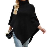 1 x RAW Customer Returns TBSCWYF Women s Fine Knit Throw Made of Merino Wool Cape Women s Knitted Cardigan Shawl Knitted Poncho - Women s Knitted Poncho with Collar High Quality Poncho Knitted Sweatshirt Pullover - RRP €23.18