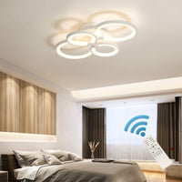 1 x RAW Customer Returns Ganeed Modern Ceiling Light Dimmable, Metal Acrylic LED Flush Mount Ceiling Lights, 56W LED Chandelier Light for Living Room Kitchen Bedroom Dining Room, with Remote Control - RRP €73.99