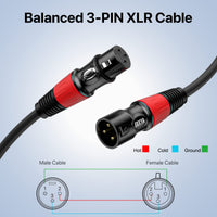 1 x RAW Customer Returns EBXYA XLR Cable XLR to XLR Microphone Cable 5M 2 Pack 3-Pin Balanced XLR Speaker Cable, Male to Female Multicolor Microphone Cable for Microphone Mixer Podcast, DMX - RRP €27.22