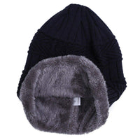 1 x Brand New CO B Beanie Hat Scarf,Warm Hats Headband Scarf Men Women Warm Knitted Hat Scarf Black  - RRP €11.89