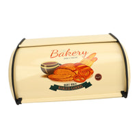 1 x RAW Customer Returns WINH Metal Bread Bin, Easy to Clean Small Drum Shape Metal Bread Storage Container for Countertop - RRP €20.4