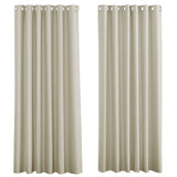 1 x RAW Customer Returns PONY DANCE Eyelet Curtains Bedroom Blackout Curtain Thermal Curtain Extra Wide Curtains for Living Room Eyelet Curtain Set of 2 Light Beige H 210 x W 200 cm - RRP €49.87