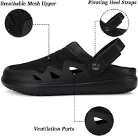 1 x RAW Customer Returns Clogs slippers women men garden shoes breathable orthopedic garden clogs summer lightweight non-slip beach sandals arch support mules, black, 39 EU - RRP €36.99