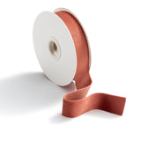 1 x RAW Customer Returns CHUQING ribbon terracotta ribbon gift ribbon velvet gift ribbon wedding fabric ribbon decorative ribbon 9 mx 25 mm - RRP €11.09