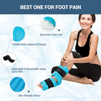 1 x RAW Customer Returns Comfytemp Ankle Cooling Pads for Relieving Foot Pain, Reusable Gel Cooling Pack for Ankle-Foot, Cold Warm Compress for Plantar Fasciitis Tendonitis Sprained Heel Blue - RRP €19.84