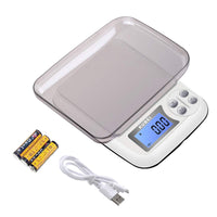 1 x RAW Customer Returns KUBEI Digital Kitchen Scales USB Rechargeable 1kg 0.01g Precision Scales Pocket Scales Jewelry Scales Stainless Steel Weighing Plates - RRP €26.4