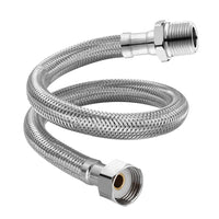 1 x RAW Customer Returns Flexible faucet hose length hose for faucet or shower made of stainless steel Flexi Hose Pipe for Kitchen Faucet, Shower Hose, Bathroom Faucet Hose 60cm  - RRP €14.62