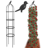 1 x RAW Customer Returns Climbing support climbing obelisk metal 175cm, weatherproof garden climbing support for roses and flowers, garden obelisk, free-standing climbing support for climbing plants, climbing column 32cm diameter,  - RRP €23.69