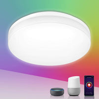 1 x RAW Customer Returns Lepro 15W RGB LED Ceiling Light Dimmable, 1250LM 2700K Cold White IP54 Alexa Ceiling Lamp Smart Wifi, Compatible with Alexa, App, Google Home for Children s Room, Bedroom, Living Room 22 Energy Class G  - RRP €26.98