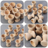 1 x RAW Customer Returns 24 pieces wooden egg cups for painting Easter eggs stand egg stand egg holder egg tray egg container egg cooker small cups egg steamer holder breakfast cup children s crafts Easter 2.5 cm  - RRP €22.89