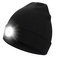 14 x Brand New shenkey LED Knitted Hat with Light, USB Rechargeable LED Head Lamp Beanie for Men - Warm Winter Hat with Hands-Free Flashlight - Ideal for Outdoor Activities and as a Practical Gift - RRP €234.08