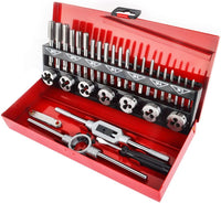 1 x RAW Customer Returns Gunpla 32-piece thread cutting set metric M3-M12, tungsten steel tap and die set with tap wrench, die holder, screwdriver and thread gauge especially for fine threads - RRP €34.01