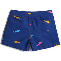 25 x Brand New MaaMgic Little Boys Swim Shorts Quick-drying Boardshorts with Mesh Lining Pockets and Adjustable Drawstring REUSABLE, 2 Years, Navy Blue Shark - RRP €495.5