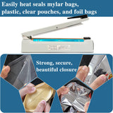 1 x RAW Customer Returns Film sealing machine heat sealing machine 400mm heat sealing machine iron housing bar welding machine 5mm sealing width impulse bag welding machine plastic bag sealing 220V Impulse Heat Bag Sealer - RRP €116.46