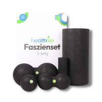 1 x RAW Customer Returns Health Rise fascia set for optimal self-massage 5 pieces Including fascia roll, duo ball 8 12cm, mini roll Effective muscle massage and relaxation Perfect for home use and fitness - RRP €36.25