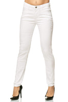 1 x RAW Customer Returns Elara Women s Pants Jeans Stretch Chunkyrayan White G09-1 White 52 6XL  - RRP €31.99