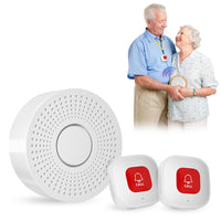 1 x RAW Customer Returns Smart emergency call button for seniors, WiFi Caregiver Pager Waterproof Smart Emergency Call Bell Alert System Panic Alarm Caregiver Pager SOS Elderly or Children 2 Call Button and 1 Receiver only 2.4GHz WiFi  - RRP €36.7