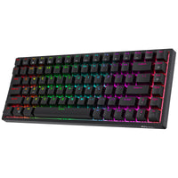 1 x RAW Customer Returns RK ROYAL KLUDGE RK84 Wireless Bluetooth 2.4Ghz 75 RGB Mechanical Gaming Keyboard, THREE Mode Connectable Keyboard with Hot-Swappable Tactile Brown Switch, Black - RRP €99.99