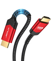 1 x RAW Customer Returns JSAUX HDMI Cable 10Meter, Long Fiber Optic HDMI 2.1 Cable 8k Highspeed 48Gbps 8K 60Hz, 4K 120Hz, UHD HDR 10 , eARC, Dolby Vision, 3D, VRR, Compatible with PS4, PS5, 8K Gaming, TV, Blu-ray Player - RRP €41.99