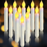 1 x RAW Customer Returns Pack of 12 LED Taper Candles Flickering, 16.5 2.0cm LED Electric Taper Candles, LED Candles Flickering, Battery Operated Flameless Long Candles for Party Wedding Festival Decoration, Warm White Light - RRP €14.11