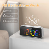 1 x RAW Customer Returns ANJANK Digital Alarm Clock Radio for Bedroom, 2 Day Weekend Alarm Clock, 6.5 Large Color Display for Kids and Teens, Dimmable Brightness from 0 to 100 , USB Charging Port - RRP €22.8