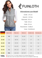 1 x RAW Customer Returns fuinloth women s vest with stand-up collar, quilted vest, lightweight, sleeveless jacket with zipper, pockets, grey M - RRP €35.99