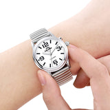 1 x RAW Customer Returns ViLoSa German Talking Wristwatch Watch, Talking Watch with Stainless Steel Strap for Blinds and Elderly German Talking Watch for Blind Announcement of Time, Date and Day of The Week, for Seniors - RRP €54.44