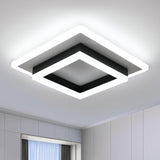 1 x RAW Customer Returns LED ceiling light 30W 3250LM ceiling lamp black, modern design ceiling lamp square flat bedroom lamp dining table lamp office lamp hallway lamp ceiling light LED cold white 6500K - RRP €37.98