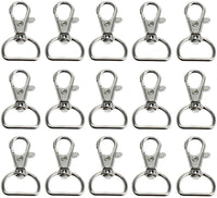 1 x Brand New 100pcs key ring clip, silver key ring swivel key ring clasp lobster hook trigger clip - RRP €20.4